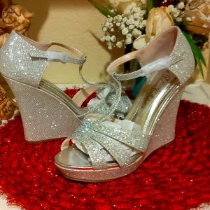 Sexy silver heels size 10